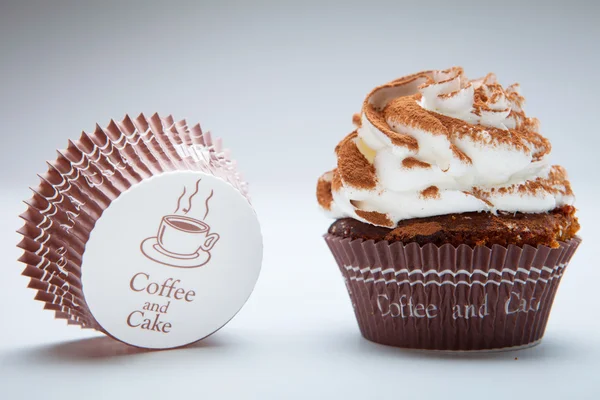 Chocolate birthday cupcakes — Stock Photo, Image