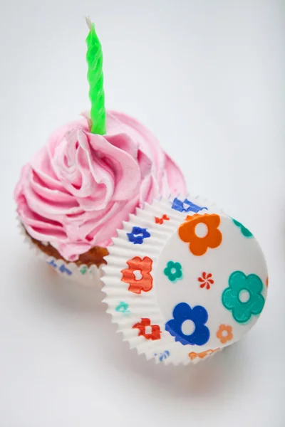 Cupcake d'anniversaire au beurre — Photo