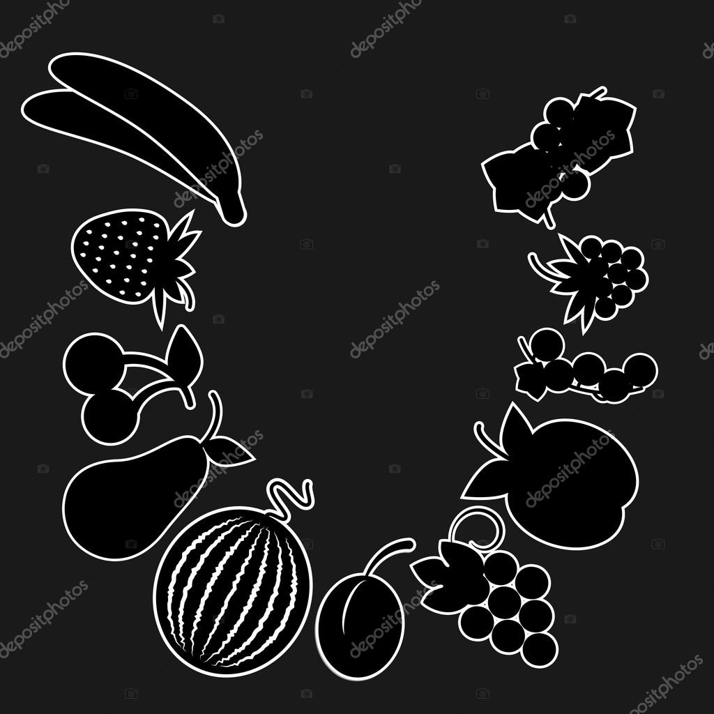 Disegni Frutta In Bianco E Nero Versione Bianco E Nero
