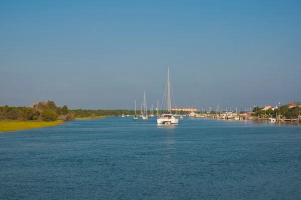 Tranquil Boat Anchorage — Stock Photo, Image