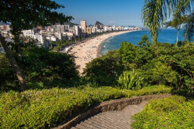 Rio de Janeiro, Brezilya 'daki İki Kardeş Parkı' ndan Ipanema Sahili