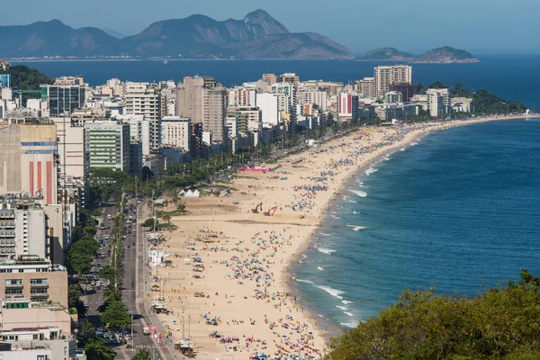 Letecký Pohled Ipanema Leblon Beach Rio Janeiro Brazílie — Stock fotografie