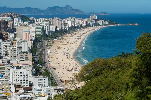 Vue Aérienne Ipanema Leblon Beach Rio Janeiro Brésil — Photo