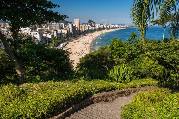 Vista Playa Ipanema Desde Parque Los Dos Hermanos Río Janeiro — Foto de Stock
