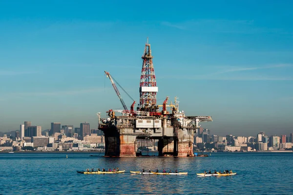 Oil Drilling Platform Guanabara Bay Rio Janeiro Brazil — Fotografia de Stock