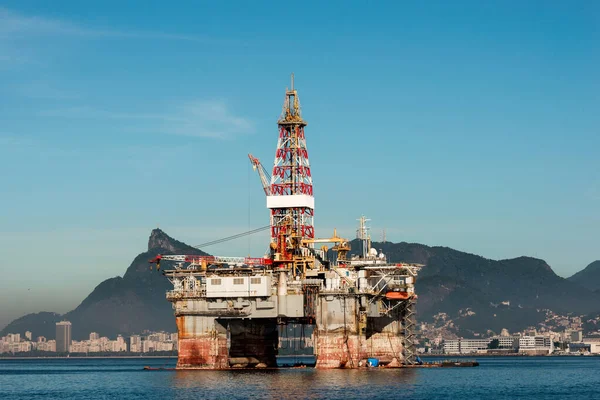 Oil Drilling Platform Guanabara Bay Rio Janeiro Brazil — ストック写真