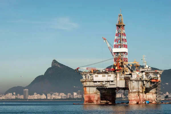 Oil Drilling Platform Guanabara Bay Rio Janeiro Brazil — ストック写真