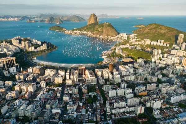 Botafogo Neighborhood Aerial View Sugarloaf Mountain View Rio Janeiro — Fotografia de Stock
