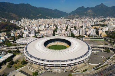 Rio de Janeiro, Brazil - August 4, 2022: Aerial view of the world famous Maracana stadium 