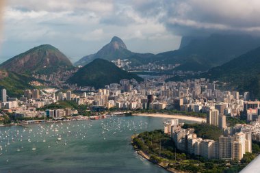 Aerial View of Rio de Janeiro With Mountains and Botafogo District