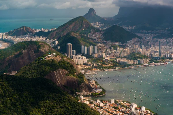 Aerial View Rio Janeiro Mountains Botafogo District — 스톡 사진