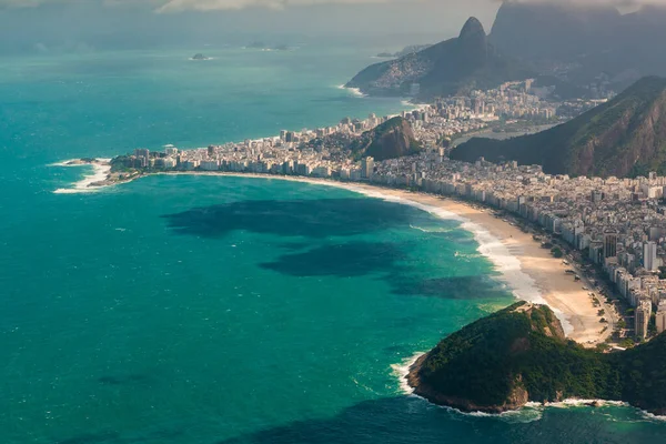 Aerial View Rio Janeiro Mountains Copacabana Beach — Stok fotoğraf