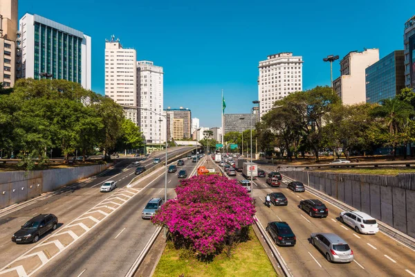 Vista Del Valle Anhangabau Ciudad Sao Paulo Brasil — Foto de Stock