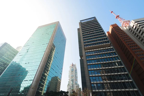 Modern Architecture Office Buildings Paulista Avenue Sao Paulo Brazil — Stock Photo, Image