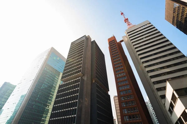 Edificios Oficinas Arquitectura Moderna Avenida Paulista Sao Paulo Brasil —  Fotos de Stock