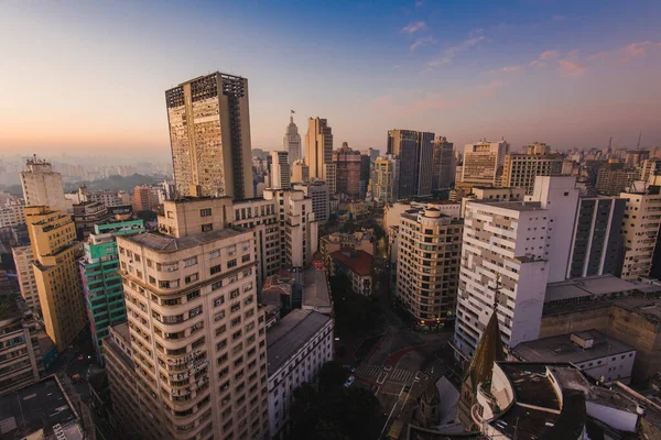 Skyline Dos Edifícios Centro Cidade São Paulo — Fotografia de Stock