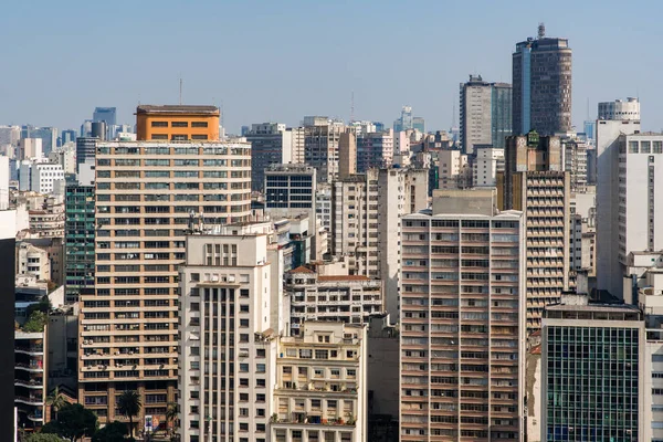 Höga Rise Byggnader Sao Paulo City Downtown — Stockfoto