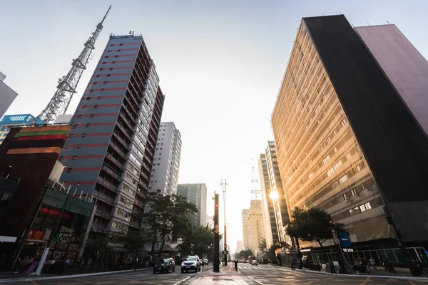 Sao Paulo Brasilien Juli 2022 Paulista Avenue Viktigaste Finansiella Centra — Stockfoto