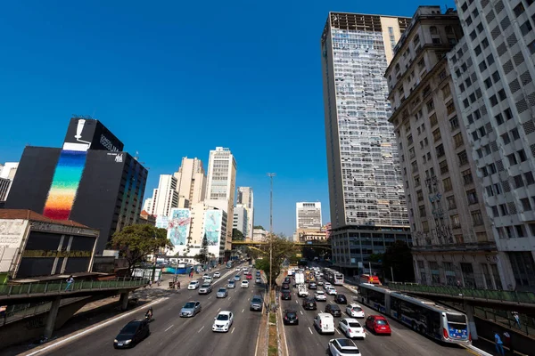 Sao Paulo Brasil Julio 2022 Avenida Prestes Maia Centro Ciudad Imágenes De Stock Sin Royalties Gratis