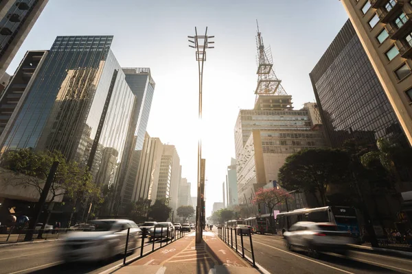 Sao Paulo Brasilien Juli 2022 Paulista Avenue Viktigaste Finansiella Centra — Stockfoto