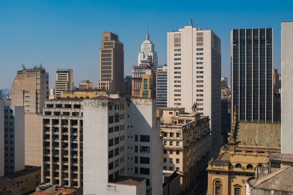 Höga Rise Byggnader Sao Paulo City Downtown — Stockfoto