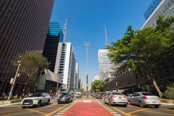 Sao Paulo Brasil Julio 2022 Avenida Paulista Uno Los Centros — Foto de Stock