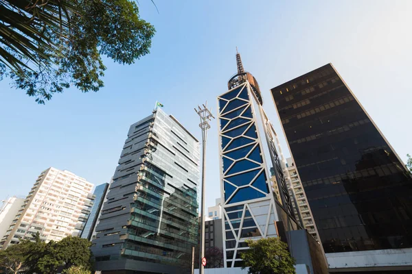 Сучасні Архітектури Офісних Будівель Пауліста Проспекті Сан Паулу Бразилія — стокове фото