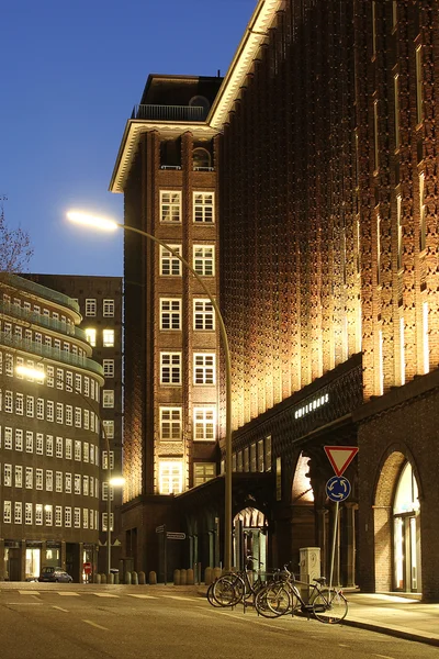 Chilehaus Hamburg Strassenansicht — Stock Photo, Image