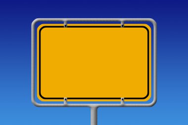 ortsschild leer - boş Alman şehir işareti