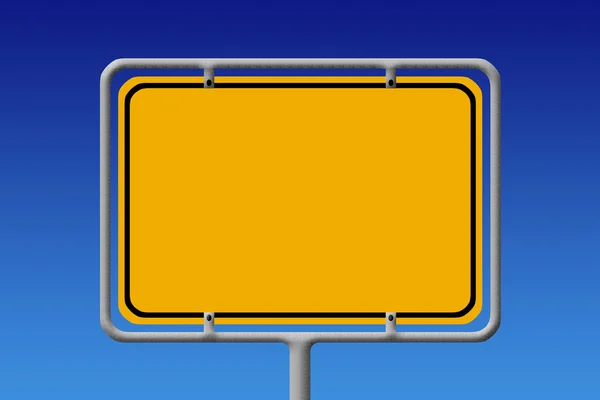 ortsschild leer - boş Alman şehir işareti