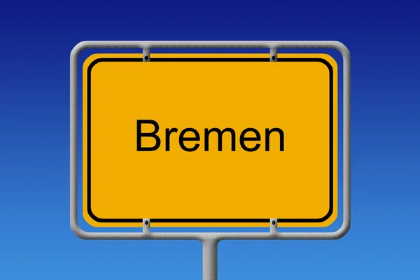 Znak miasta Bremy — Zdjęcie stockowe