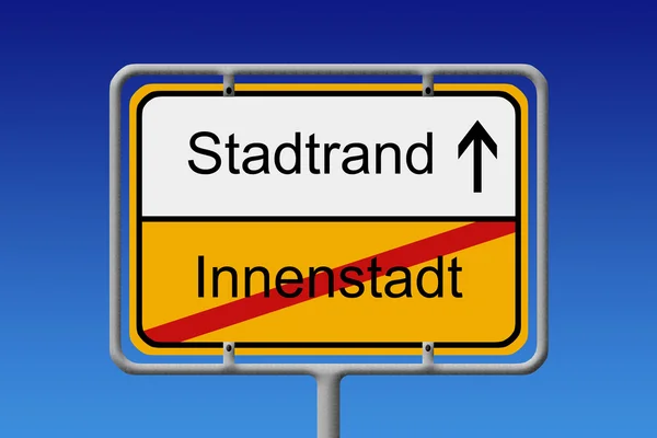 Stadtrand - Innenstadt — Stok fotoğraf