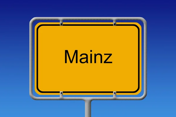 Ortsschild mainz - znak města mainz — Stock fotografie