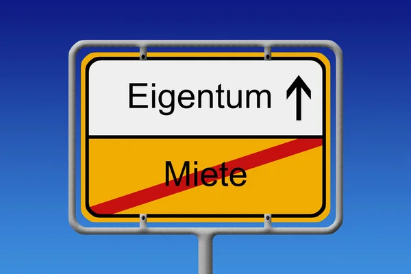 Eigentum - Miete — Stock Photo, Image