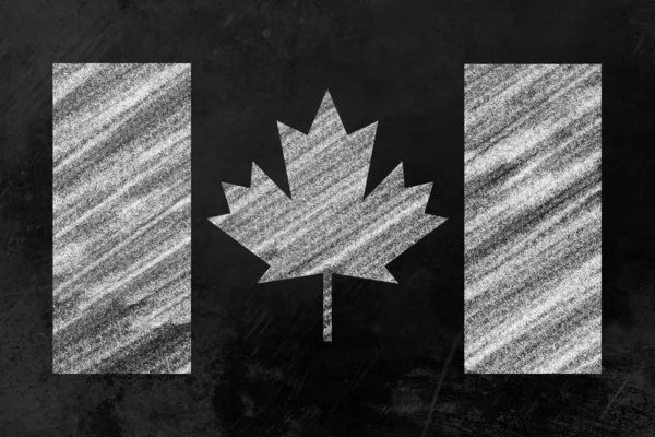 Kanadská vlajka na tabuli — Stock fotografie