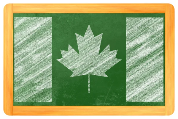 ब्लॅकबोर्डवर कॅनेडियन ध्वज — स्टॉक फोटो, इमेज