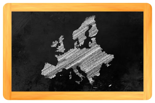 Europa als Zeichnung an einer Tafel - Europe drawn on a blackboa — Stock Photo, Image