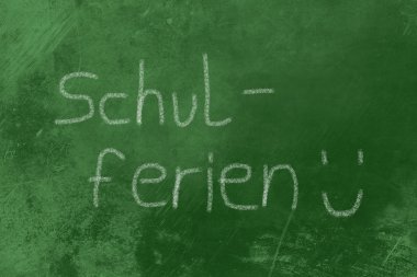 schulferien tebeşir yazı tahtası