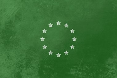 blackboard yıldız daire Avrupa bayrağı