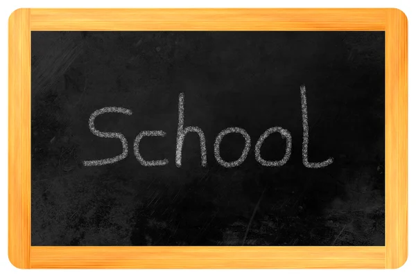 School on a black board — Stock Photo, Image