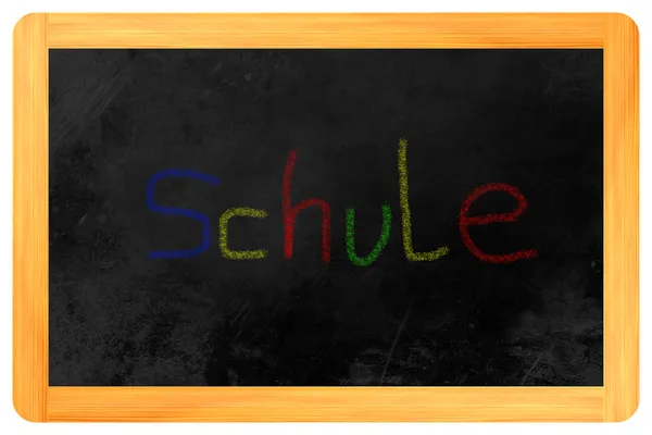 Schule chalk on blackboard — Stock Photo, Image