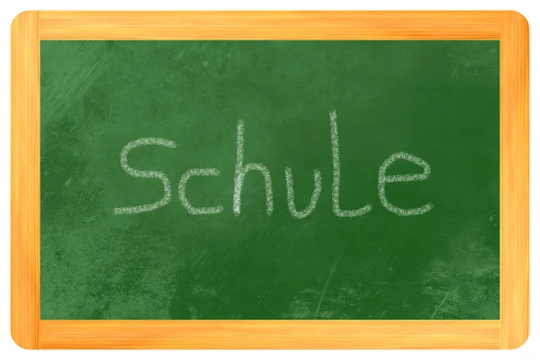 Schule chalk on blackboard — Stock Photo, Image