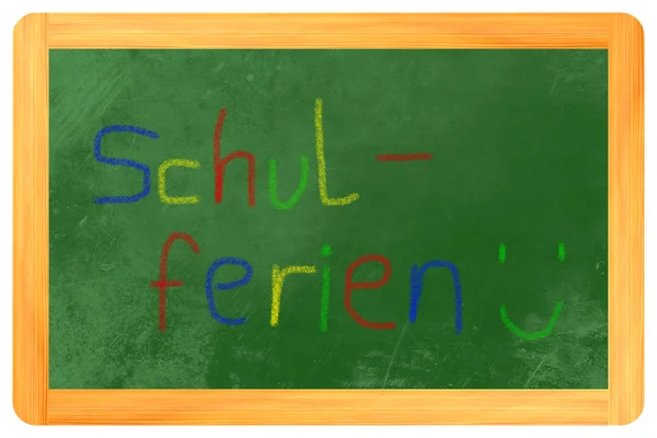 Schulferien chalk on blackboard — Stock Photo, Image