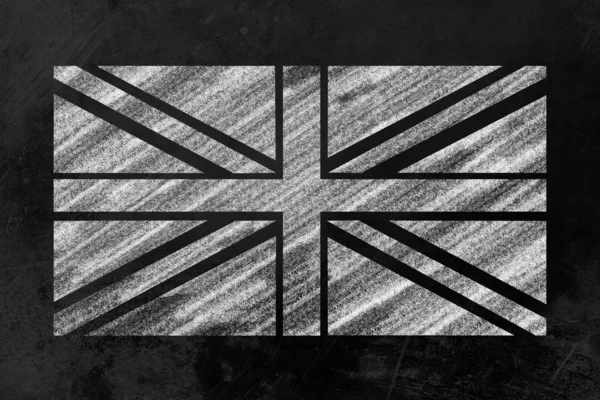 UK Flag on a blackboard — Stock Photo, Image