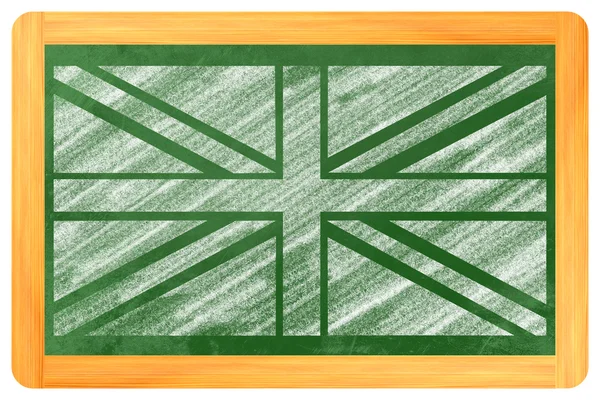 UK Flag on a blackboard — Stock Photo, Image