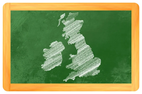 Great Britain drawn on a blackboard — Stock Photo, Image