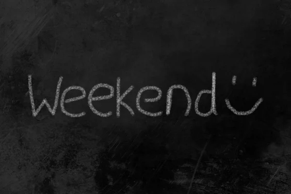 Weekend on a blackboard — Stock Photo, Image