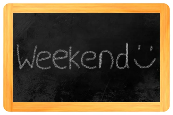 Weekend on a blackboard — Stock Photo, Image