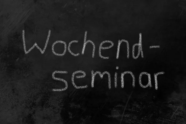 Wochenendseminar en una pizarra —  Fotos de Stock