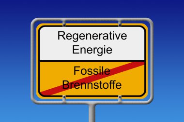 fosil yakıt yenilenebilir enerji şehir işareti
